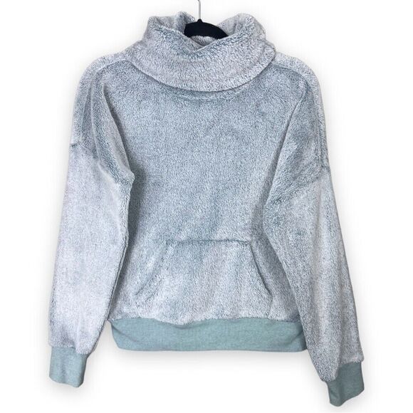 Z By Zella Women’s Fleece Turtleneck Pullover Sweatshirt S Small Sweater Blue - Picture 3 of 12